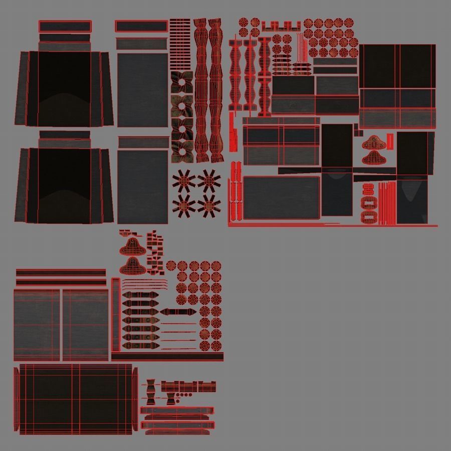 Old Wood Chest low-poly 3D model Low-poly 3D model_15