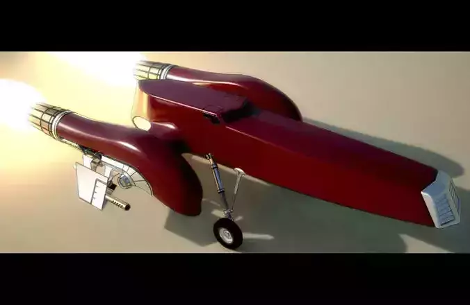 Rigged Retro Space Fighter