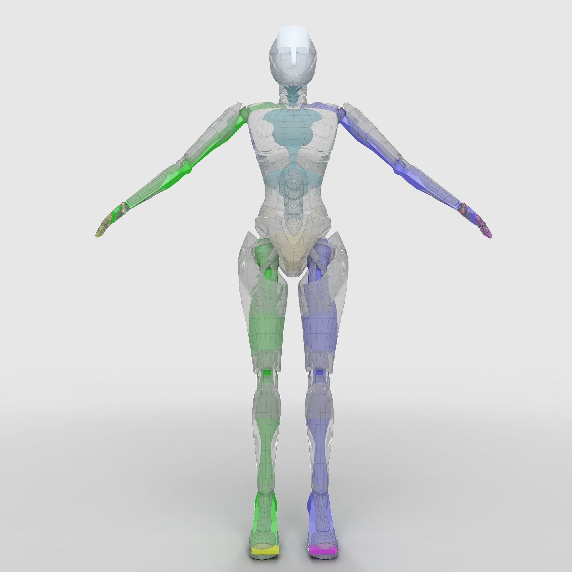 Female Cyborg 3D model_10