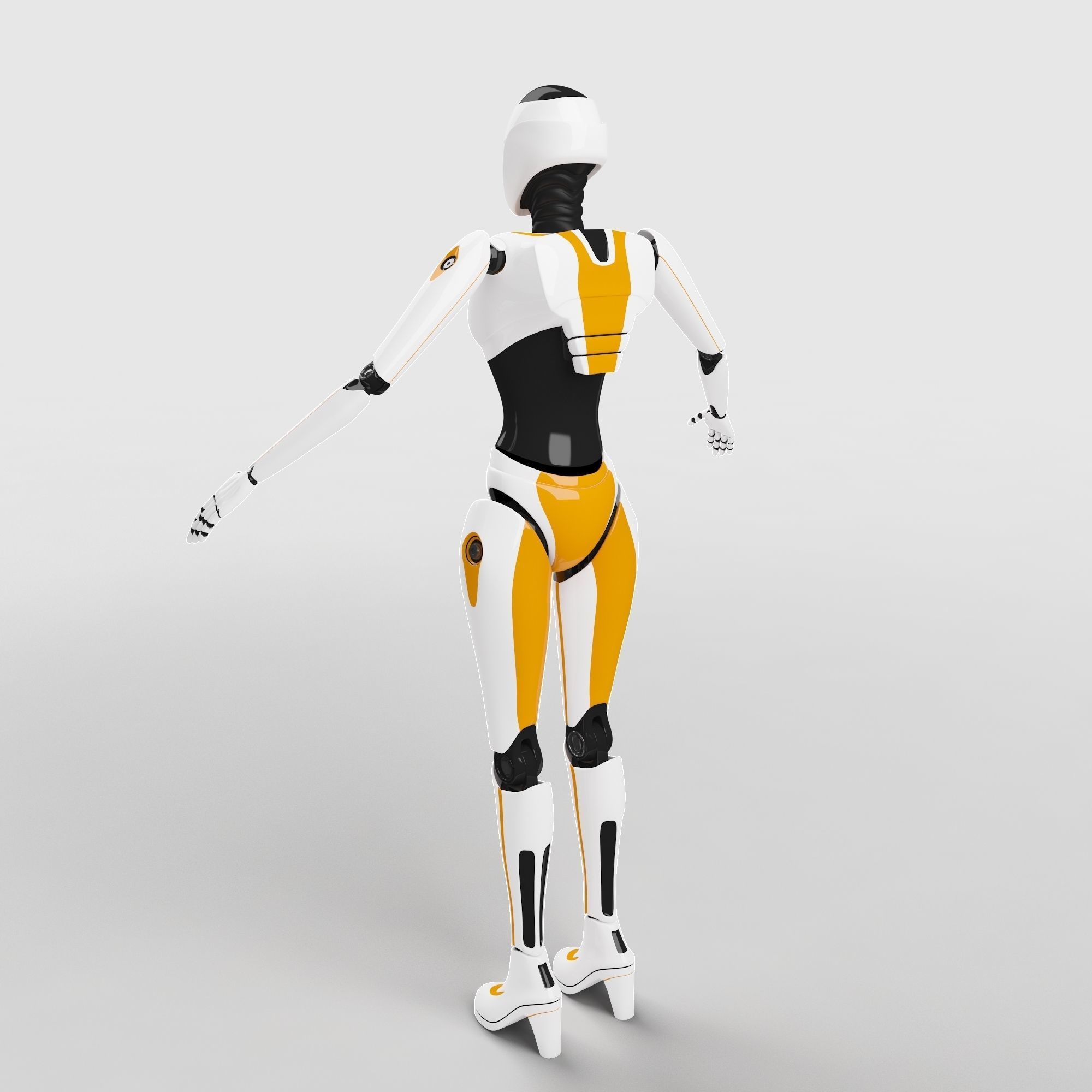 Female Cyborg 3D model_6