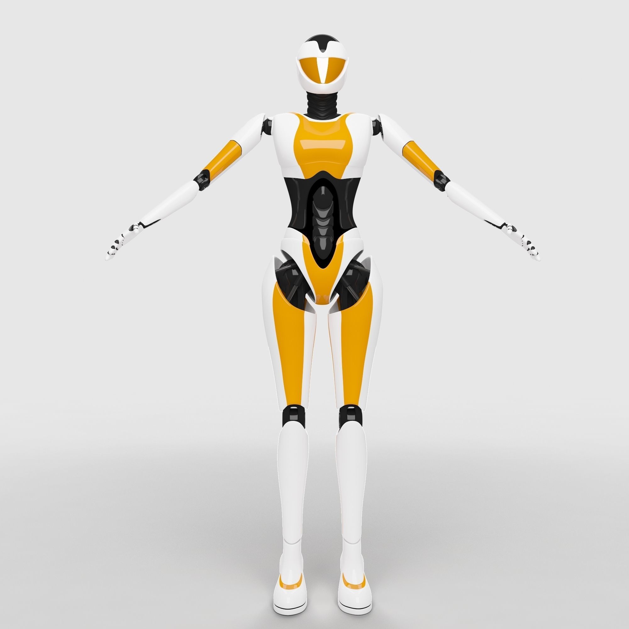 Female Cyborg 3D model_8