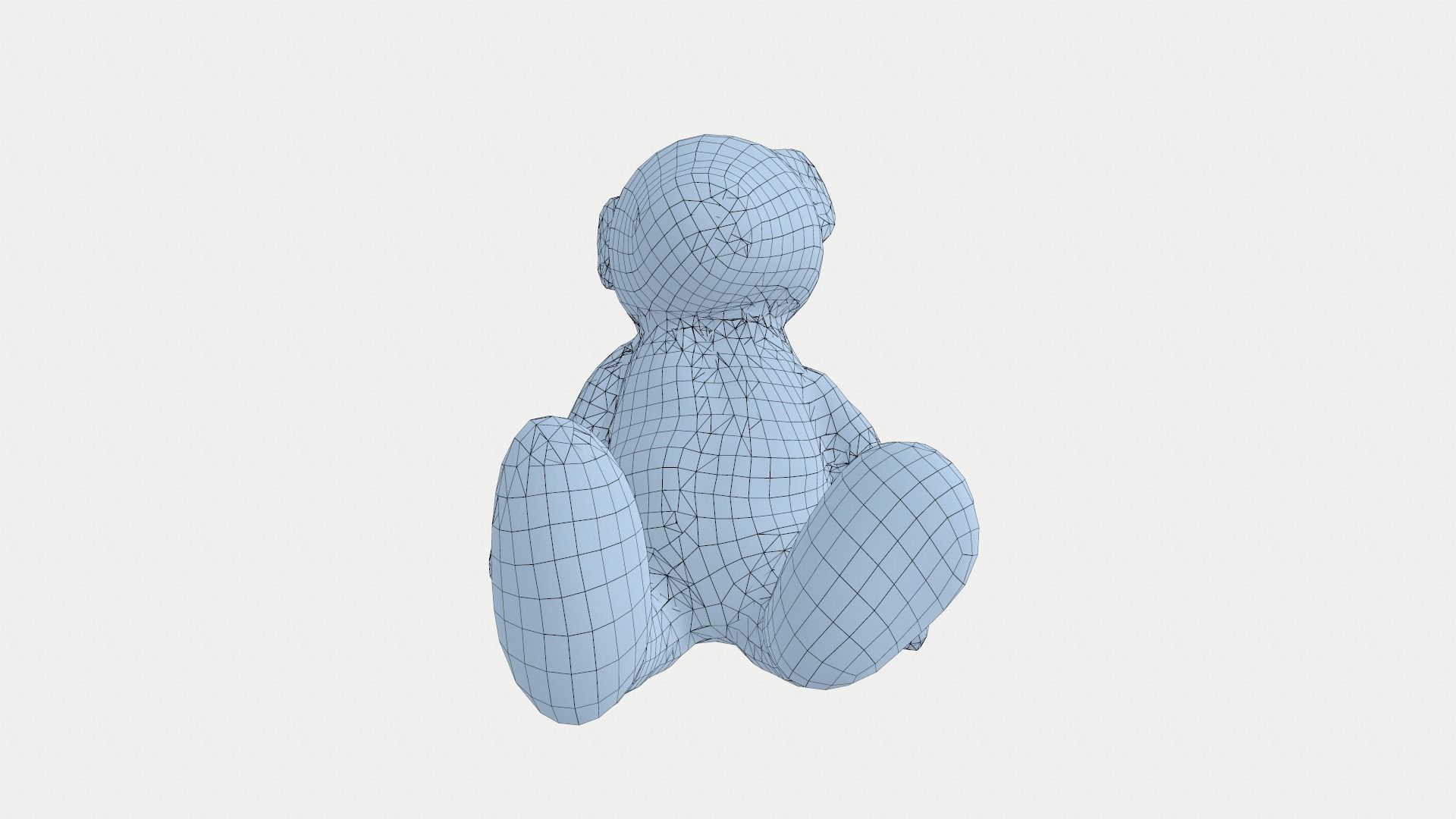 Teddy Old Low-poly 3D model_11