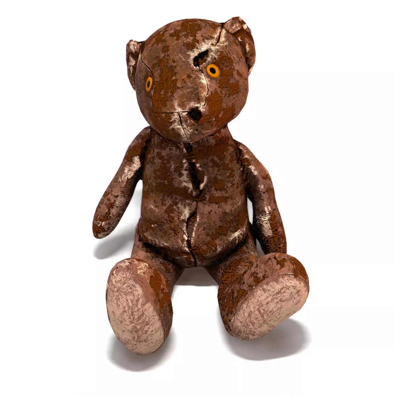 Teddy Old Low-poly 3D model_0