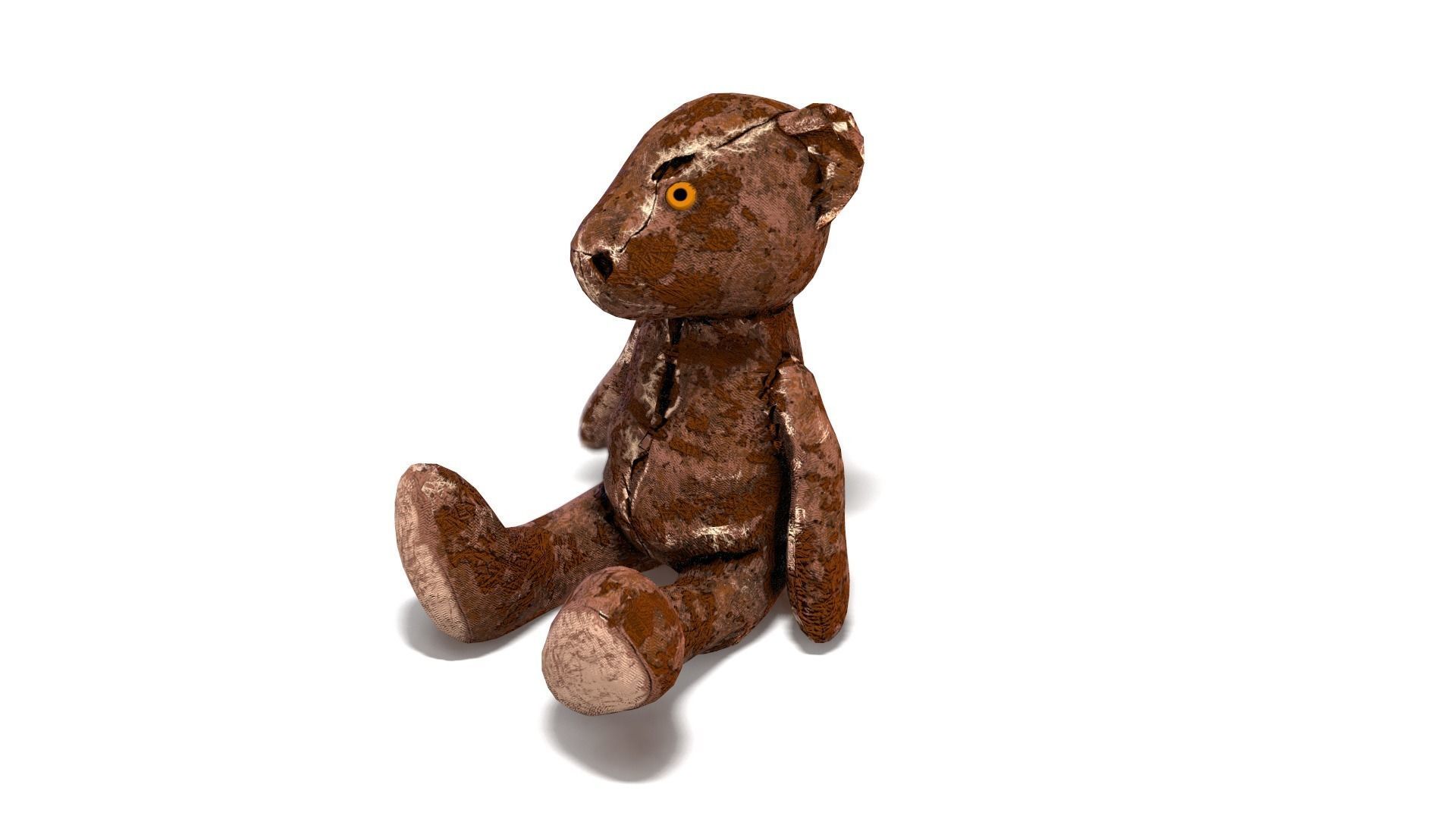 Teddy Old Low-poly 3D model_6