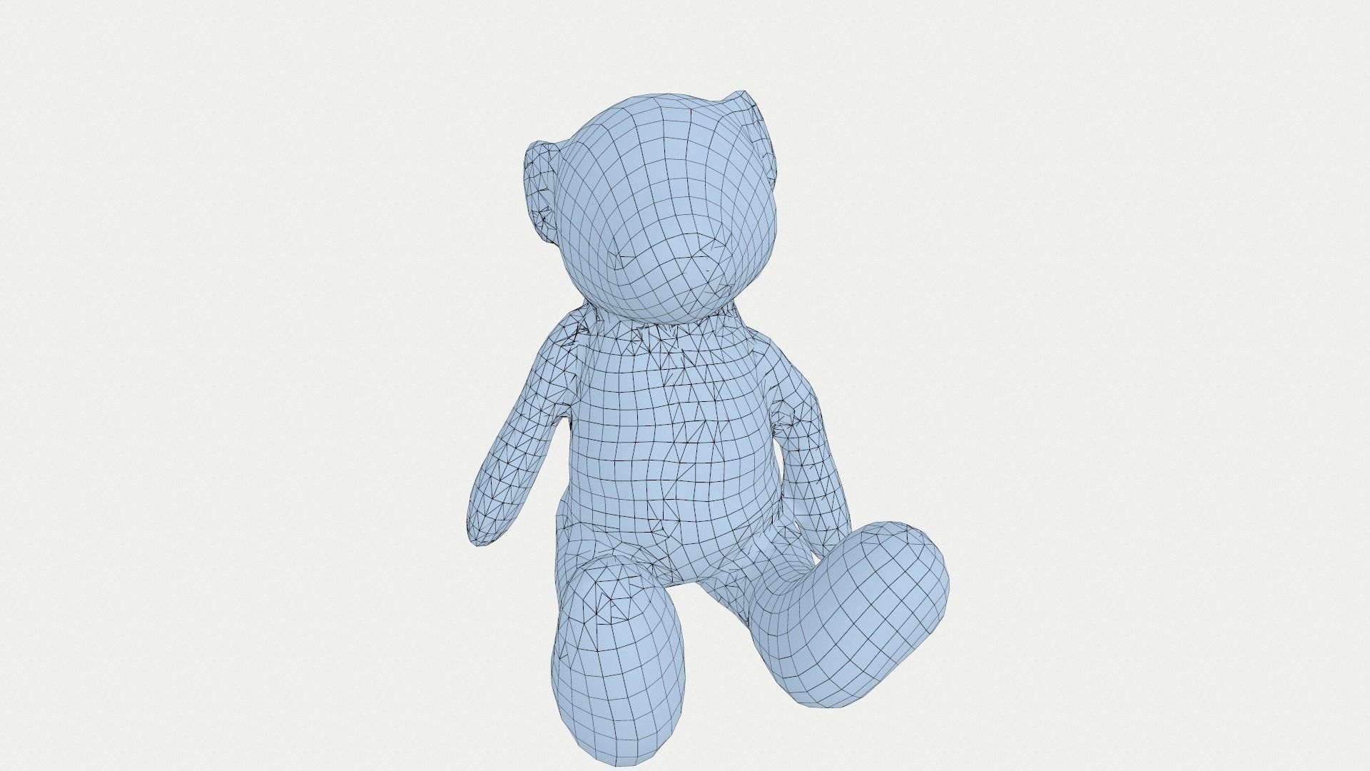 Teddy Old Low-poly 3D model_8