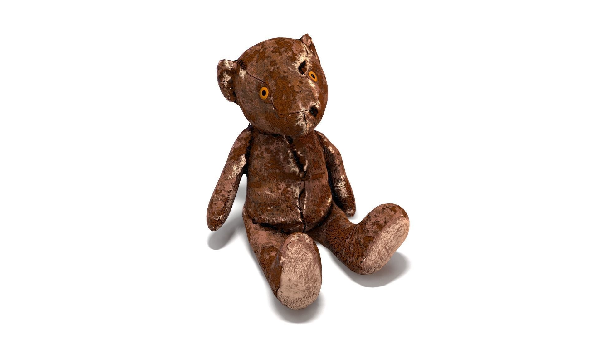 Teddy Old Low-poly 3D model_7
