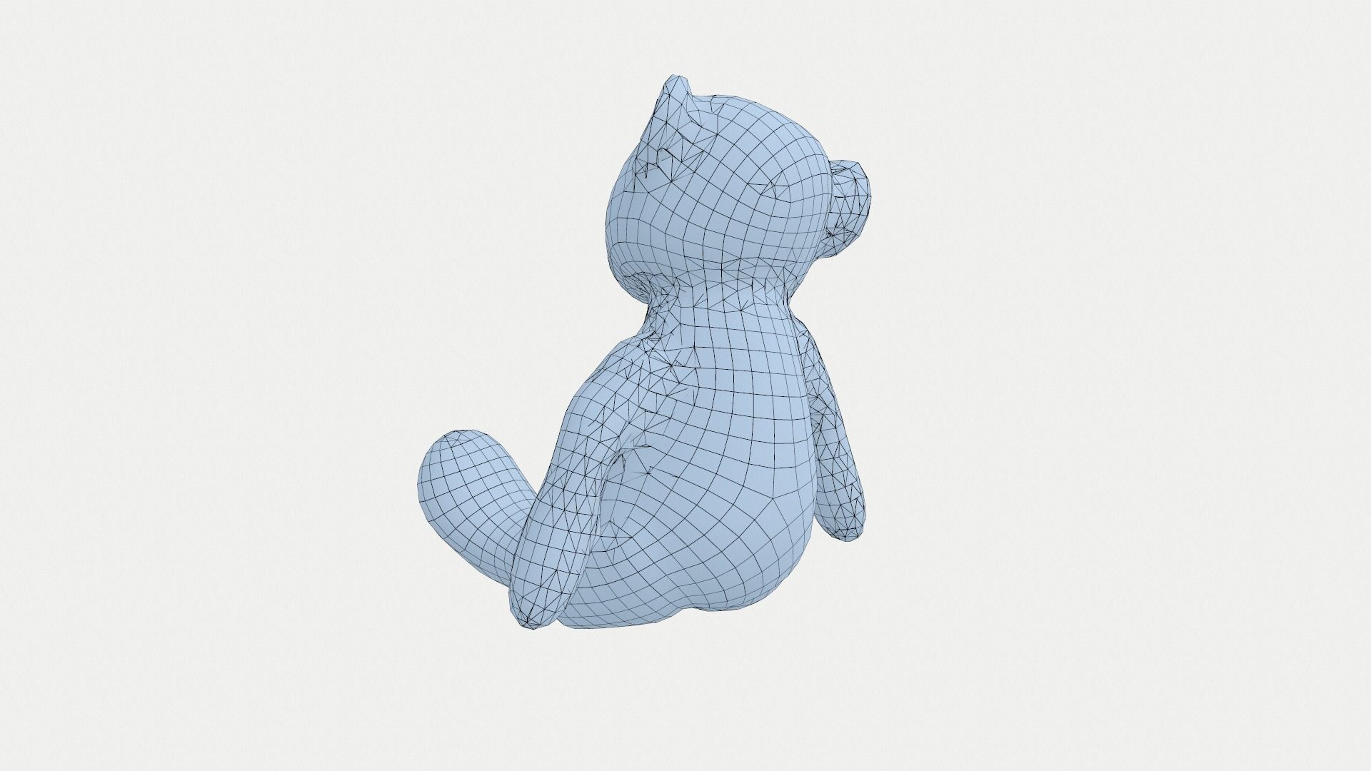 Teddy Old Low-poly 3D model_10