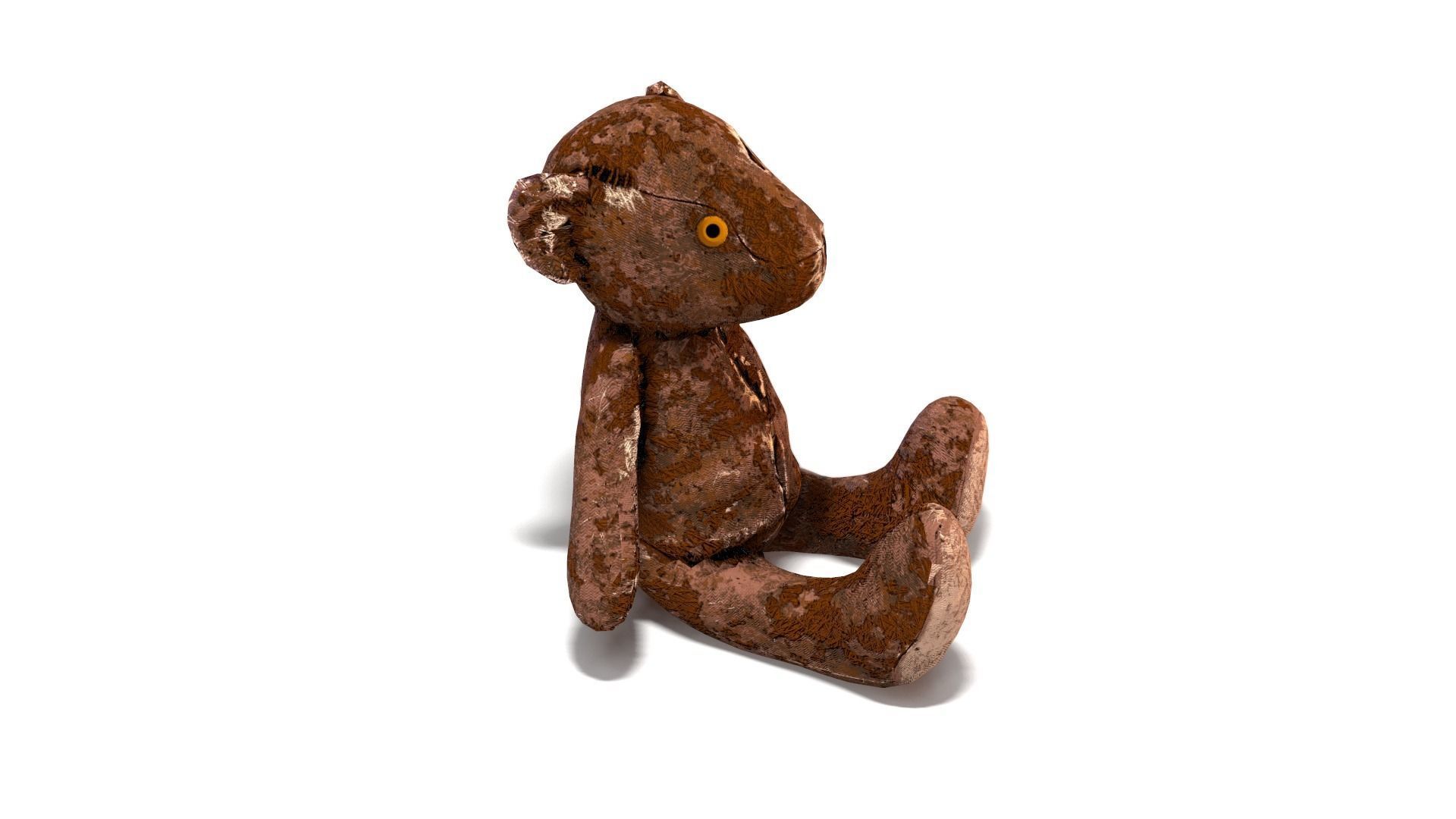 Teddy Old Low-poly 3D model_4