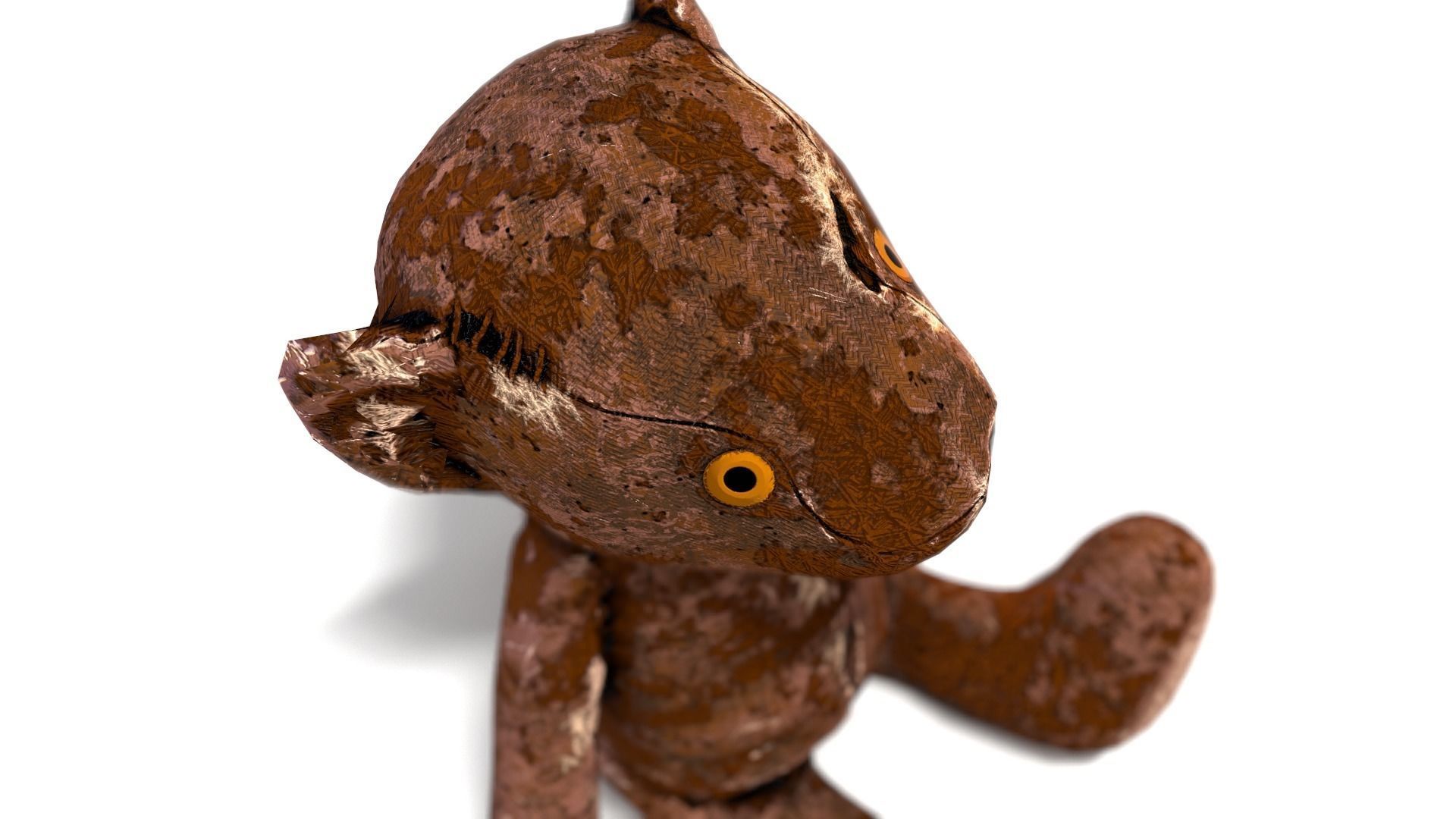 Teddy Old Low-poly 3D model_3