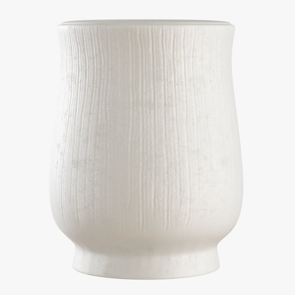 Textured Lines Garden Stool 3D model_2