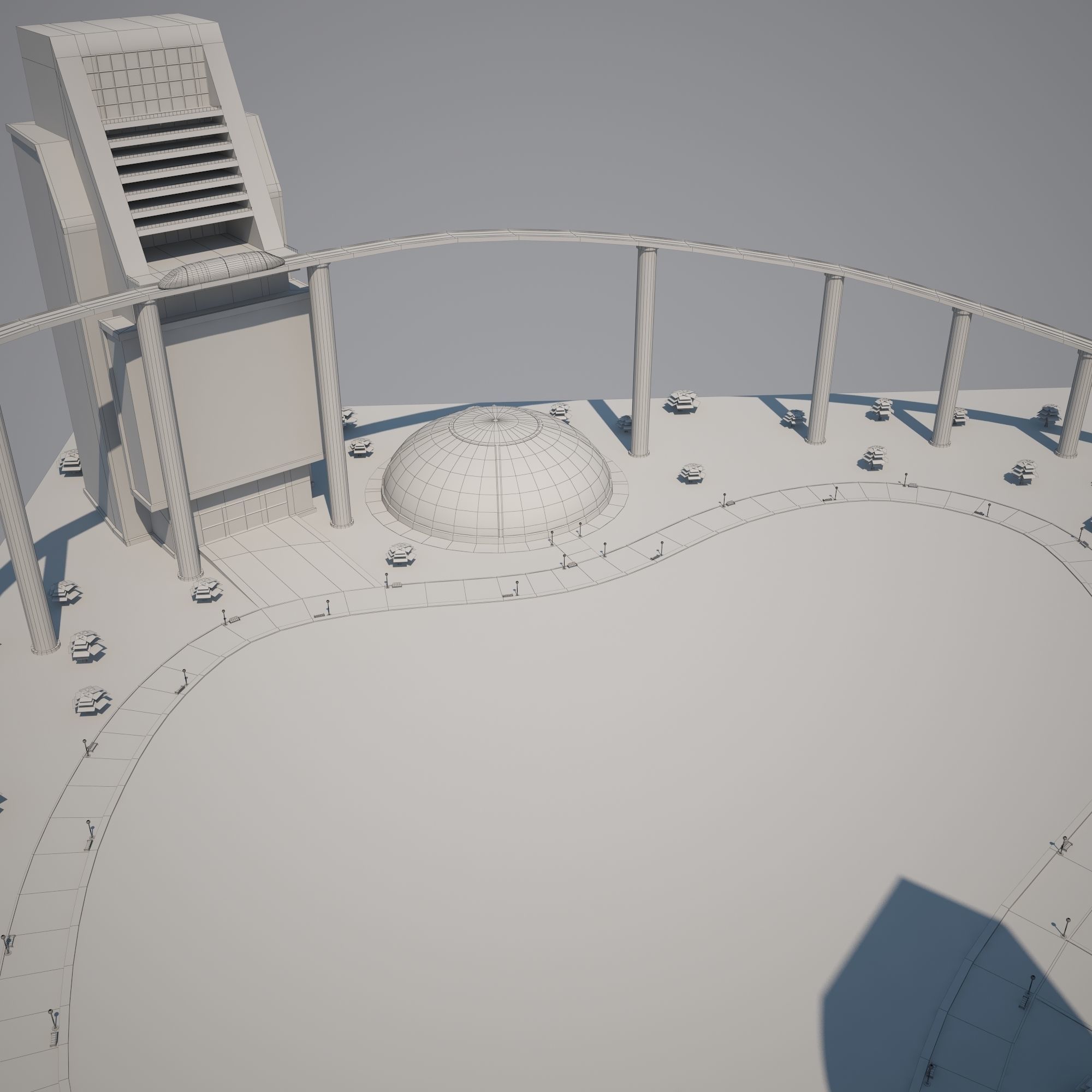 Futuristic City 3D model_24