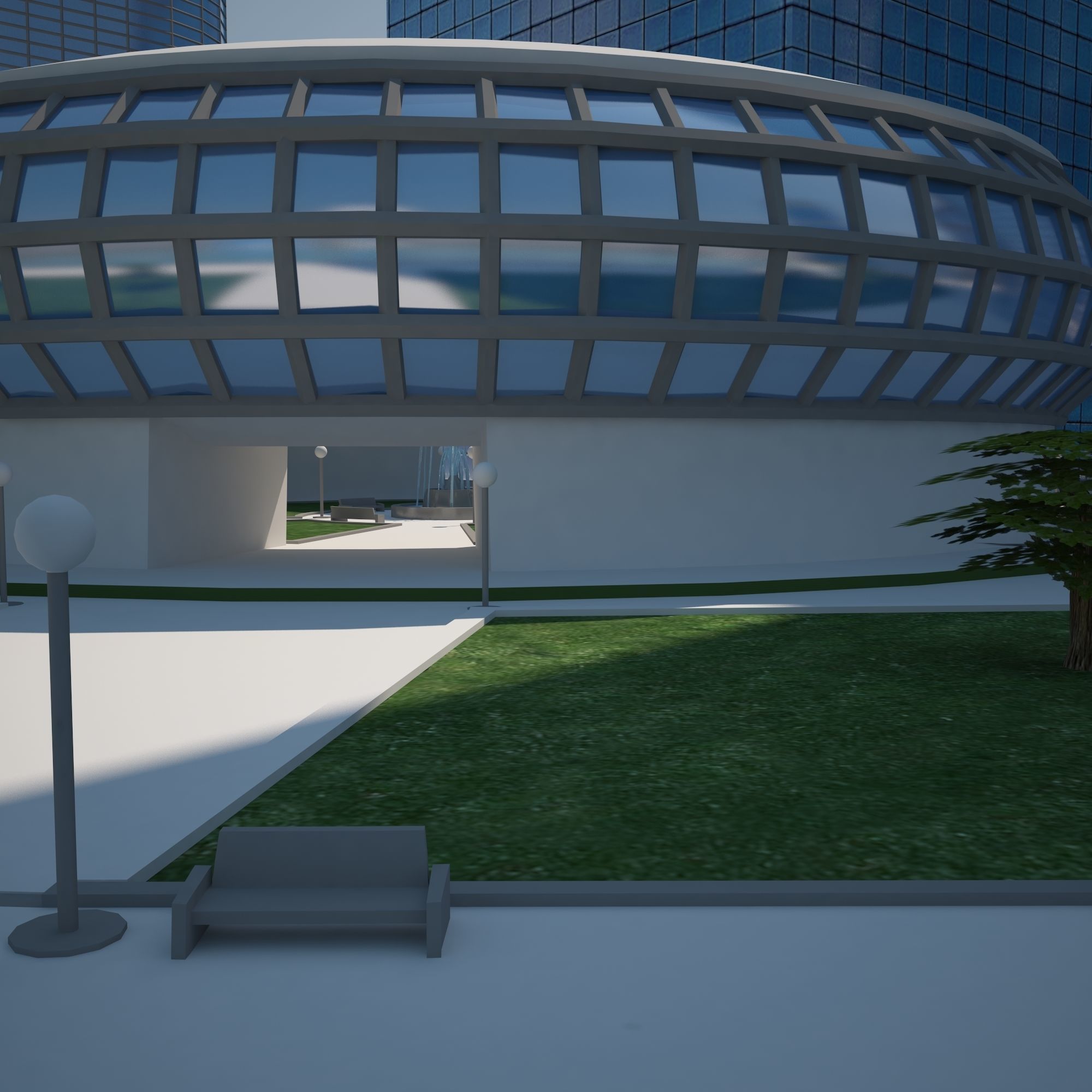 Futuristic City 3D model_7