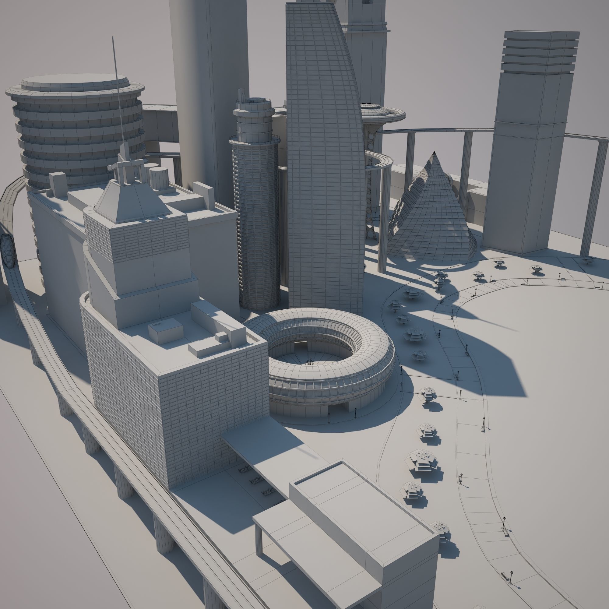 Futuristic City 3D model_26