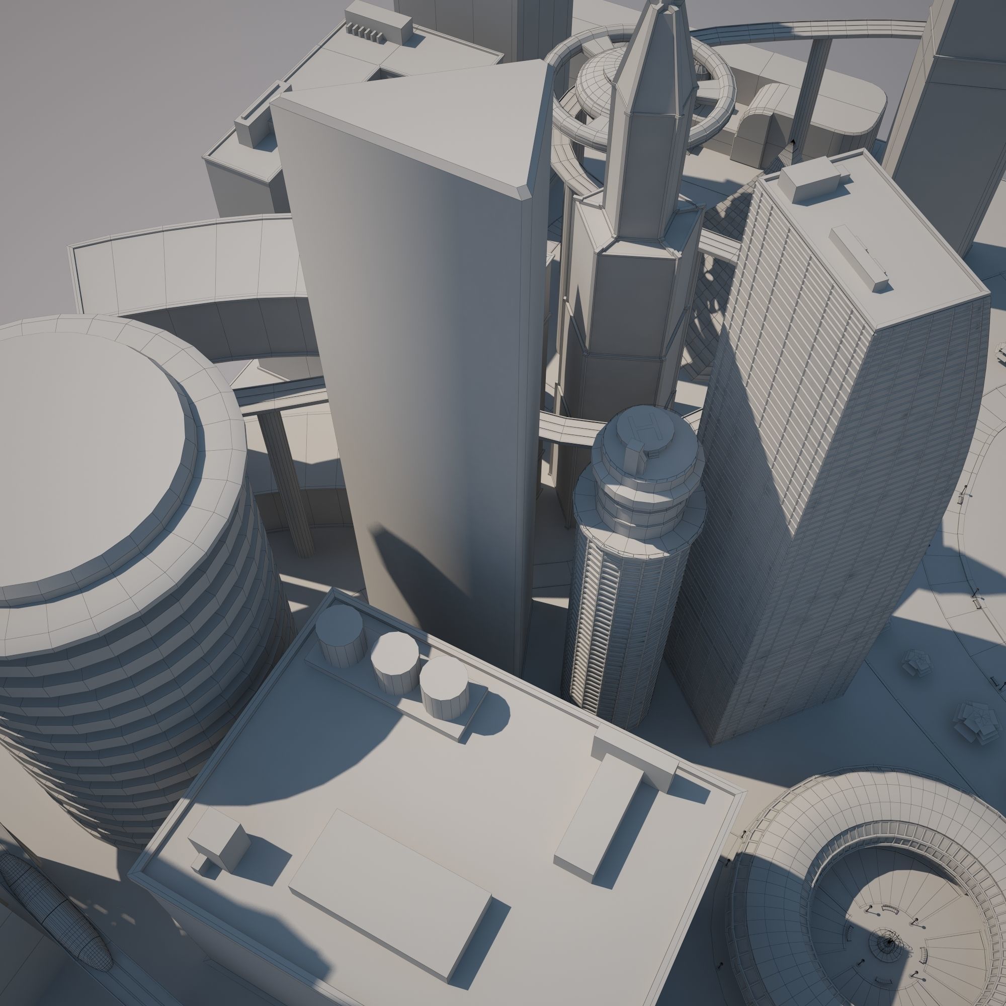 Futuristic City 3D model_23