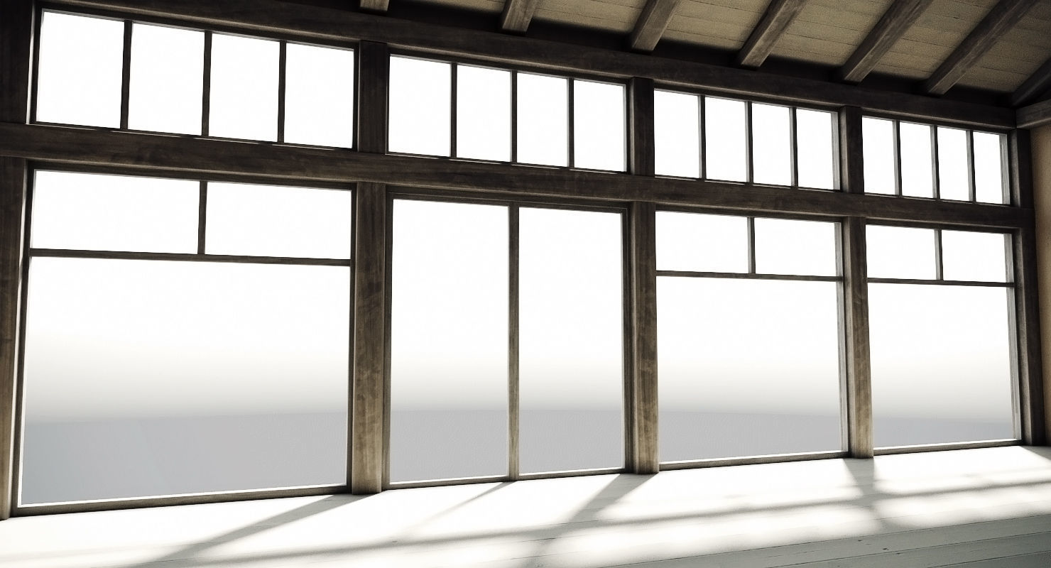 Wooden Hangar 3D model_7