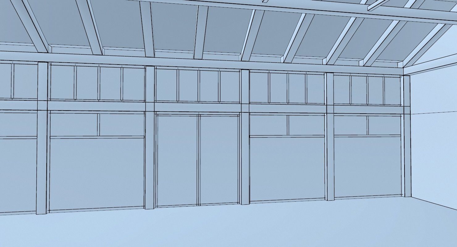 Wooden Hangar 3D model_11