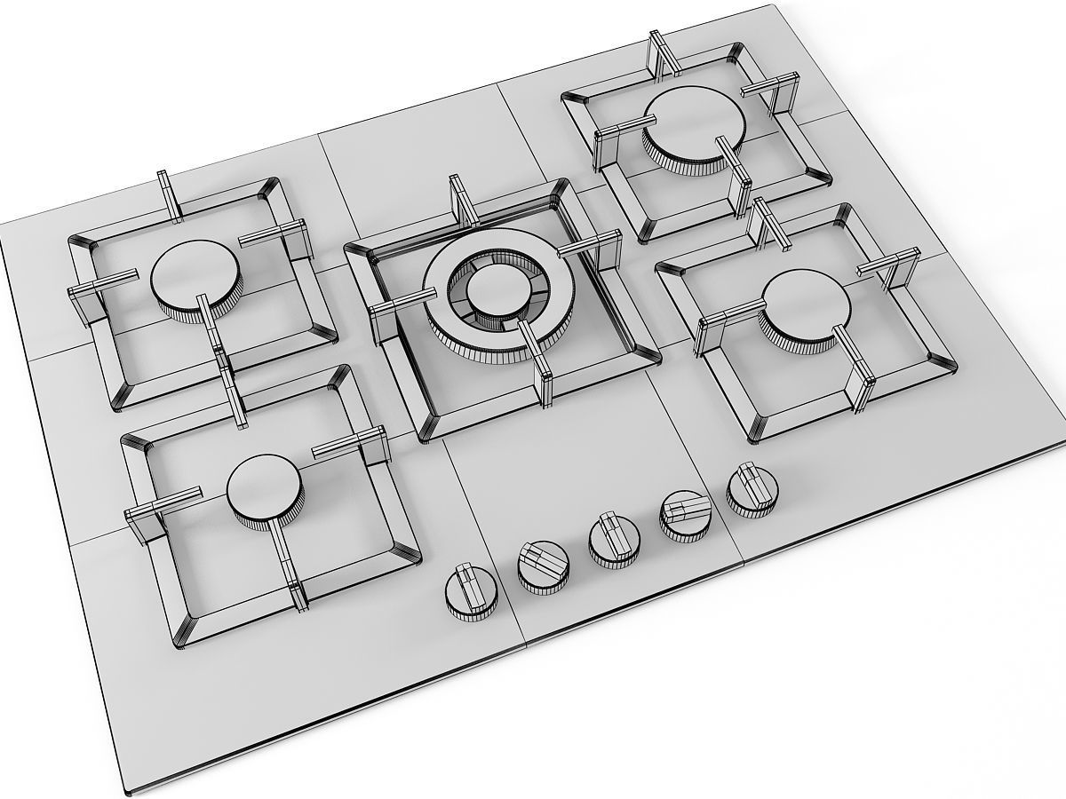 Cooktop 08 3D model_13