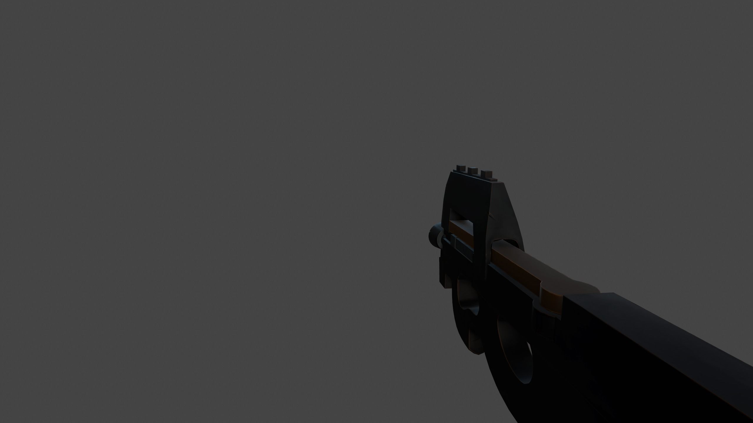 Stylized P90 Low-poly 3D model_10