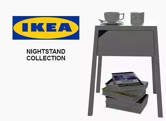 nightstands collection side table with clock on top