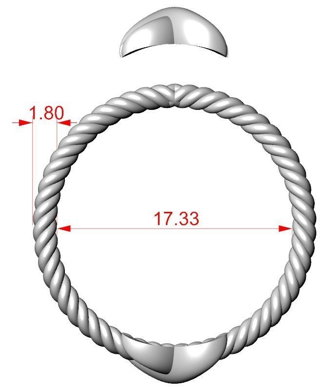 Ring with ropes and symbol x 385 3D print model_15