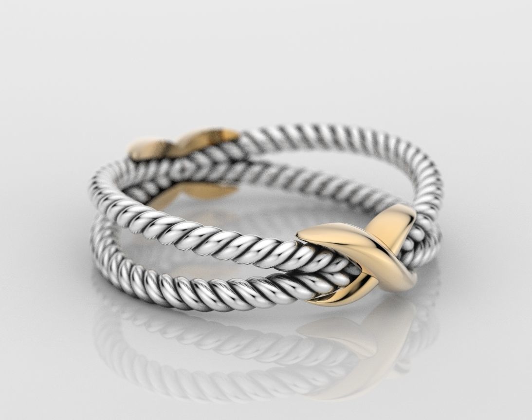 Ring with ropes and symbol x 385 3D print model_10