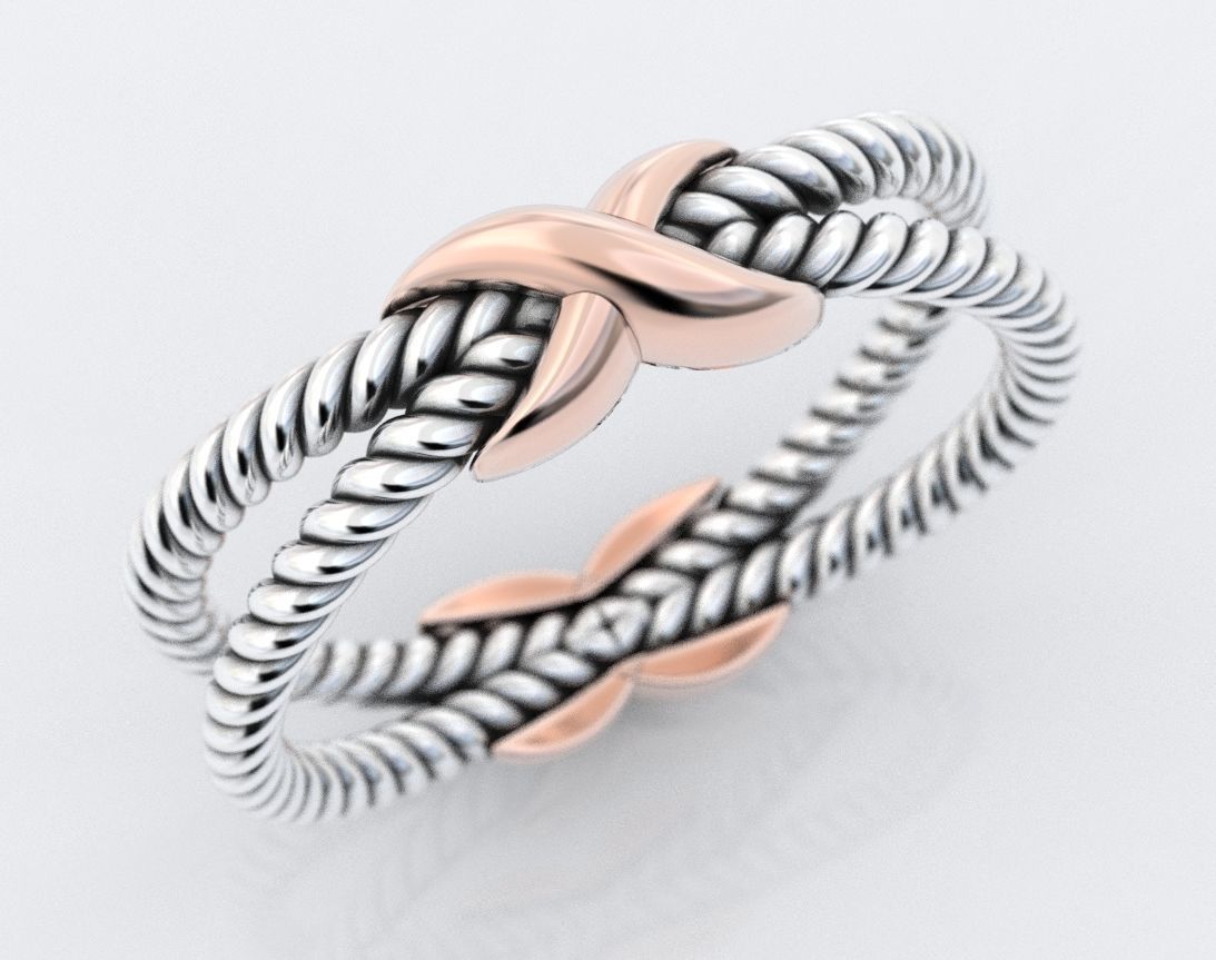 Ring with ropes and symbol x 385 3D print model_11