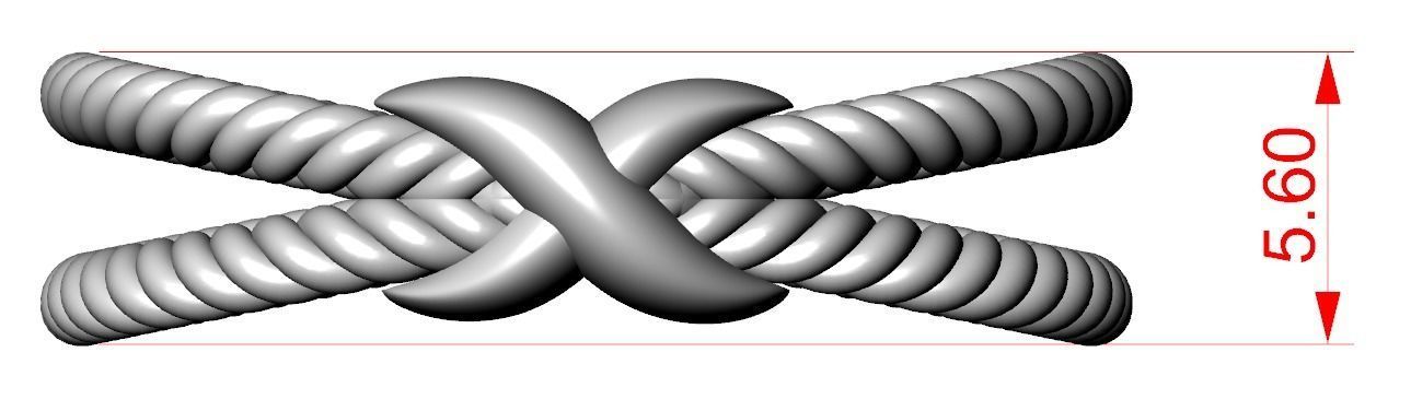 Ring with ropes and symbol x 385 3D print model_14