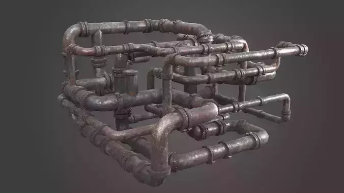 Factory Element - Pipe Maze 3D model