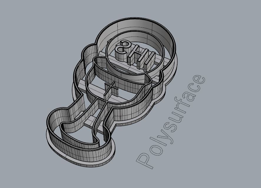 Sacramental bread IHS Cookie Cutter version 1 3D print model_3