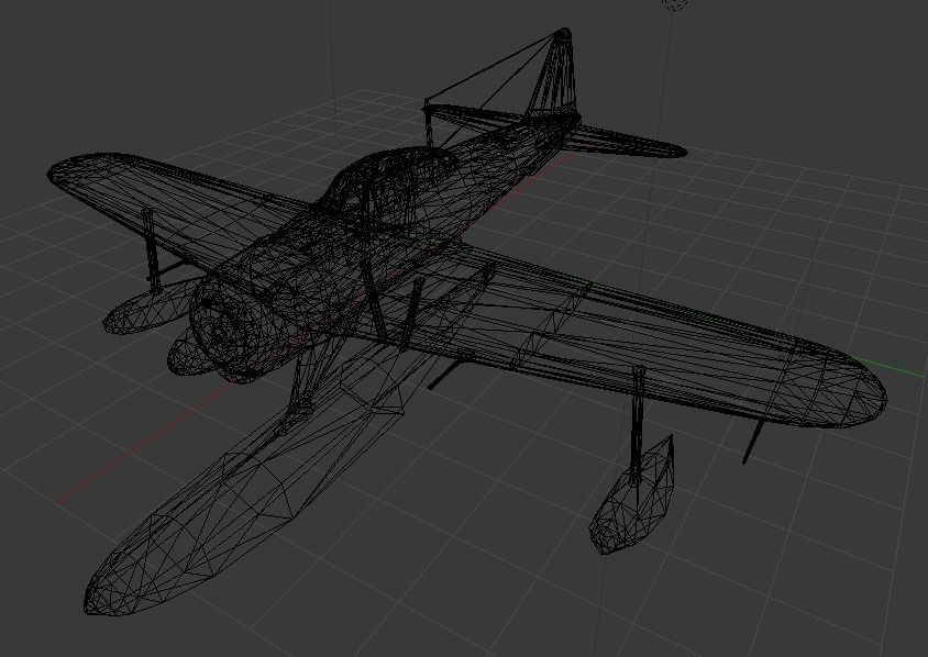 A6M N Rufe Navy Low-poly 3D model_4