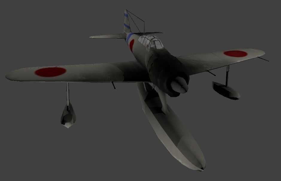 A6M N Rufe Navy Low-poly 3D model_3