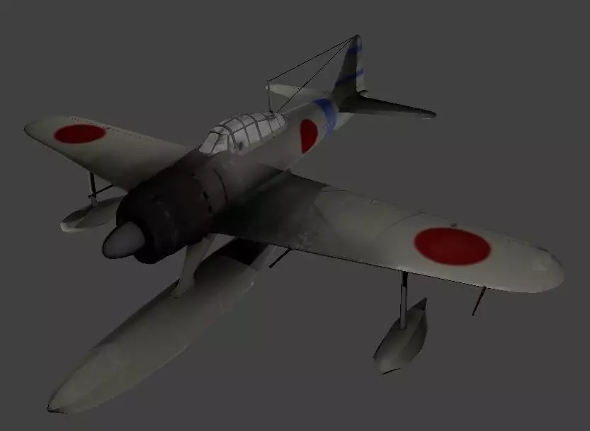 A6M N Rufe Navy Low-poly 3D model_0