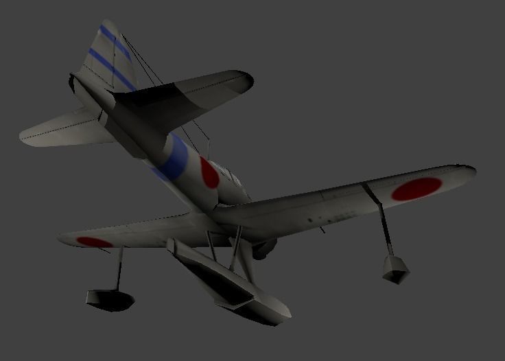 A6M N Rufe Navy Low-poly 3D model_1