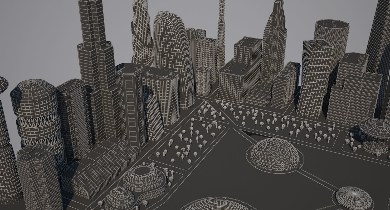 Futuristic City 2 3D model_12