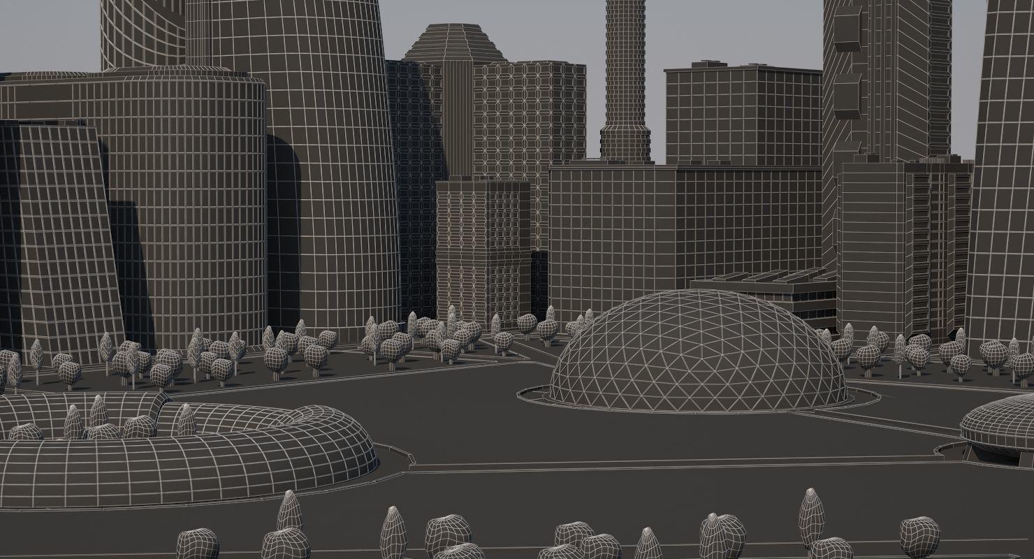 Futuristic City 2 3D model_13