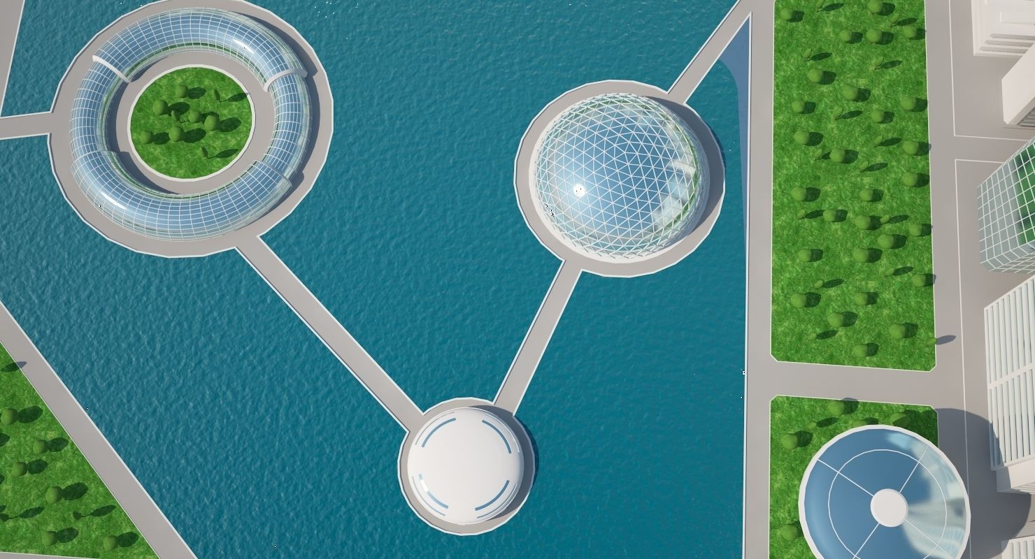 Futuristic City 2 3D model_7