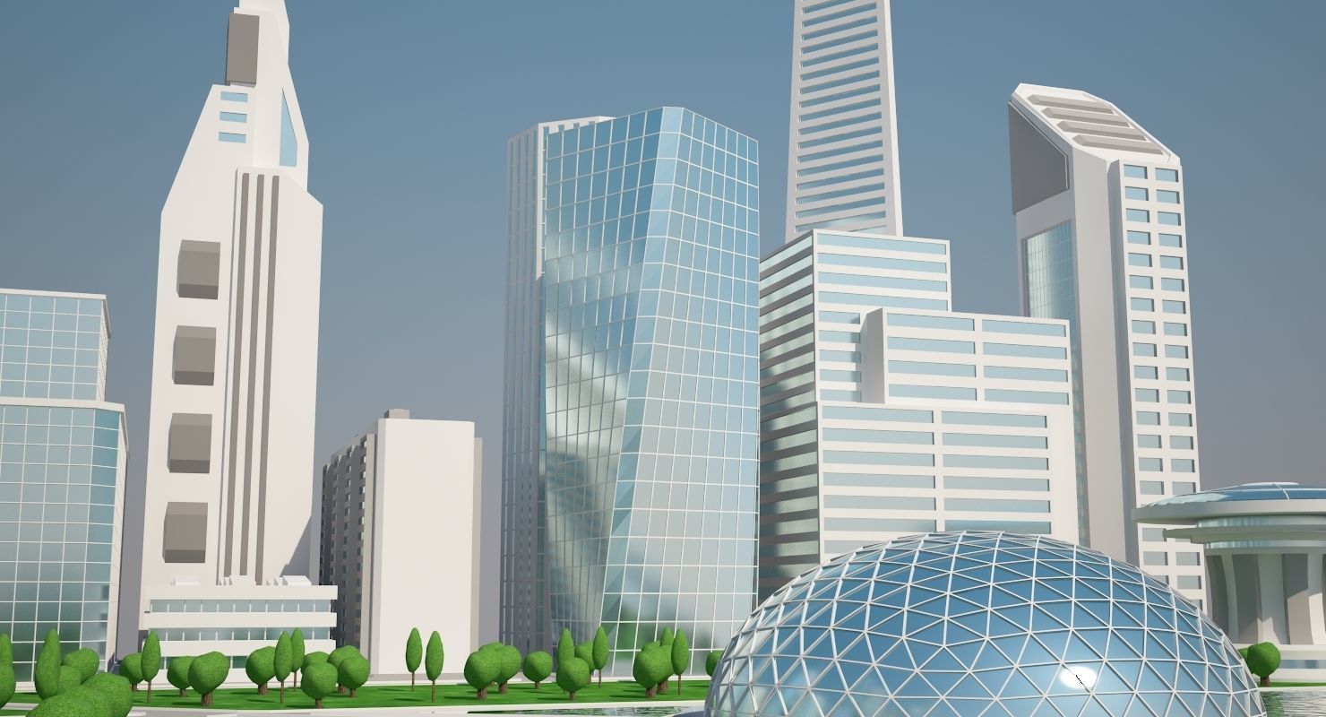 Futuristic City 2 3D model_11