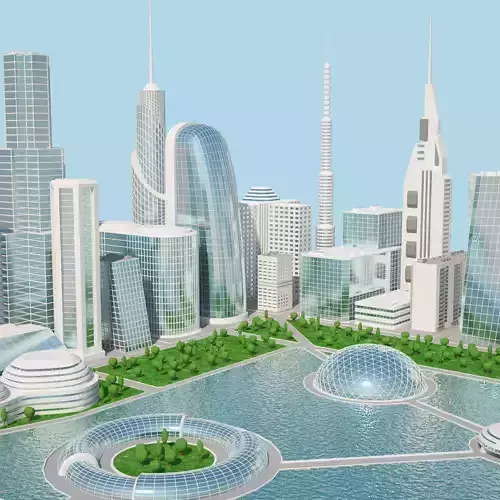 Futuristic City 2 3D model