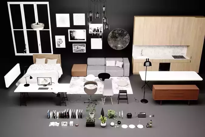 PBR Archviz Asset Pack 3D model