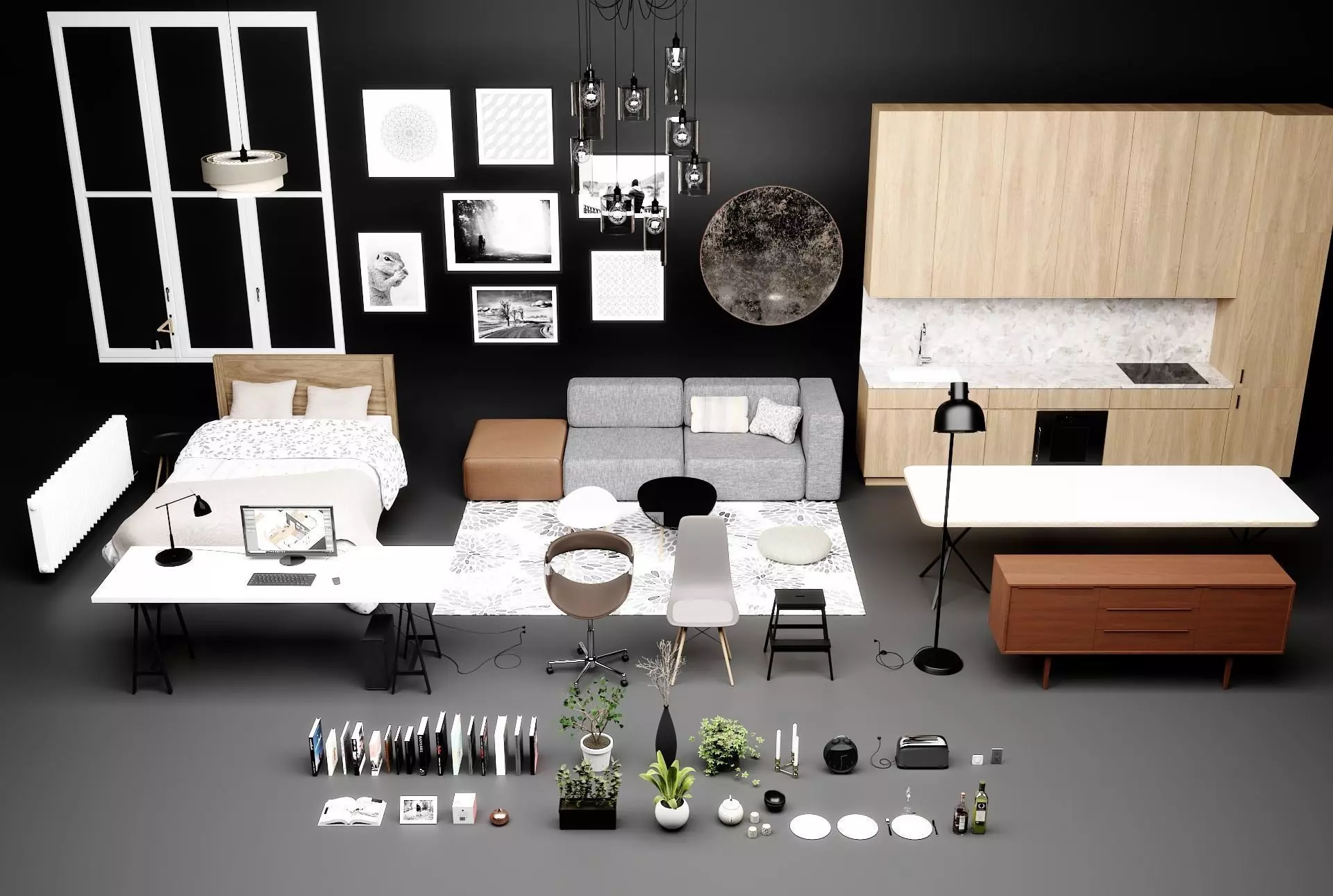 PBR Archviz Asset Pack 3D model_0