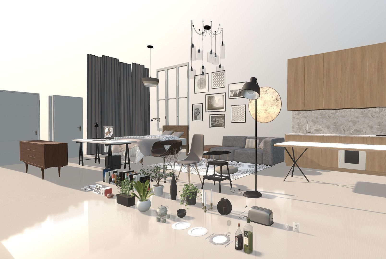 PBR Archviz Asset Pack 3D model_11