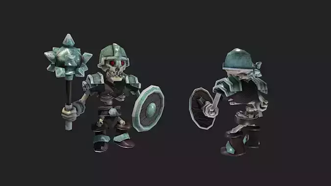 Skeleton Minion Animations Low-poly 3D model