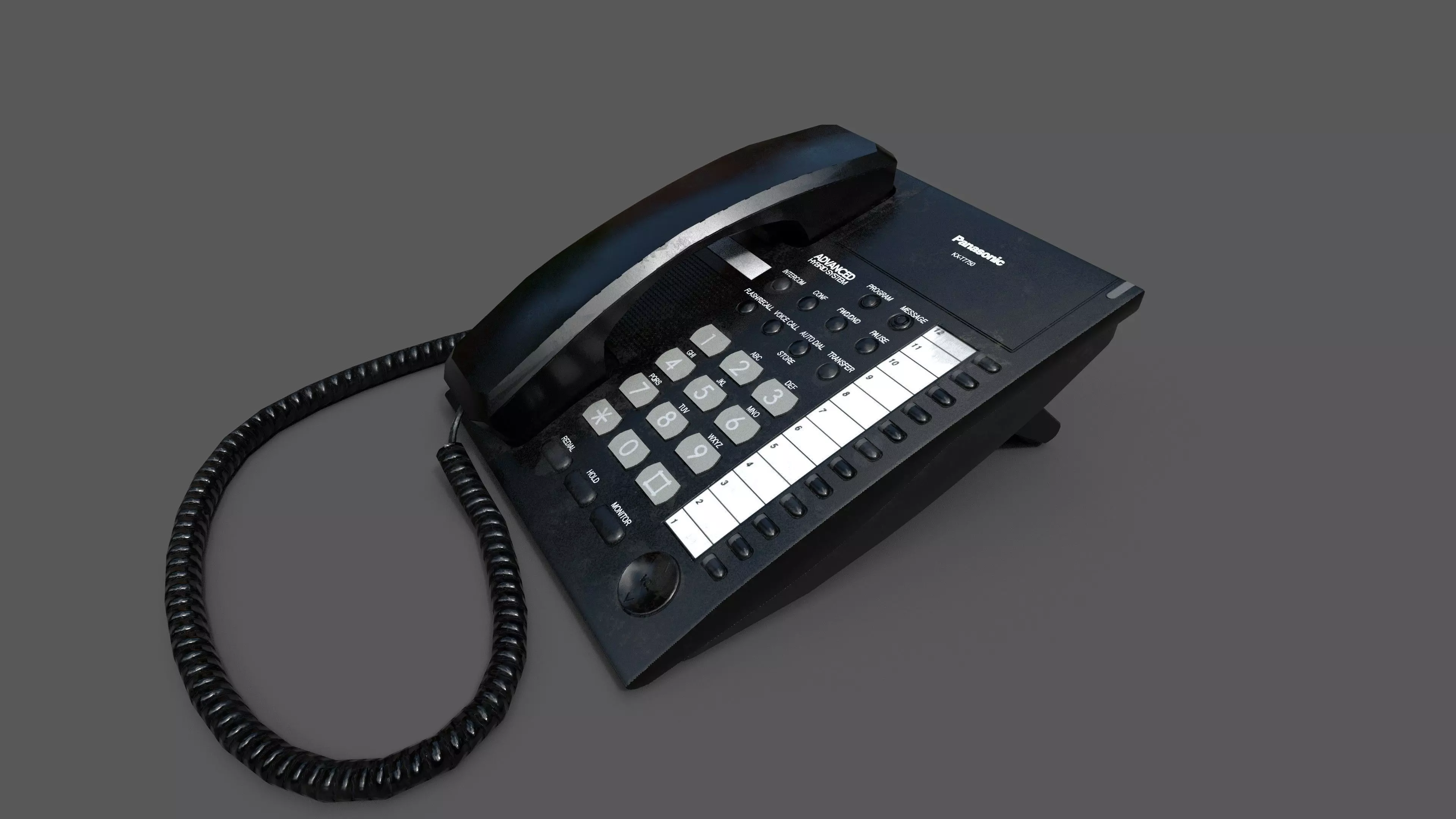 Panasonic KX T7750 Low-poly 3D model_0