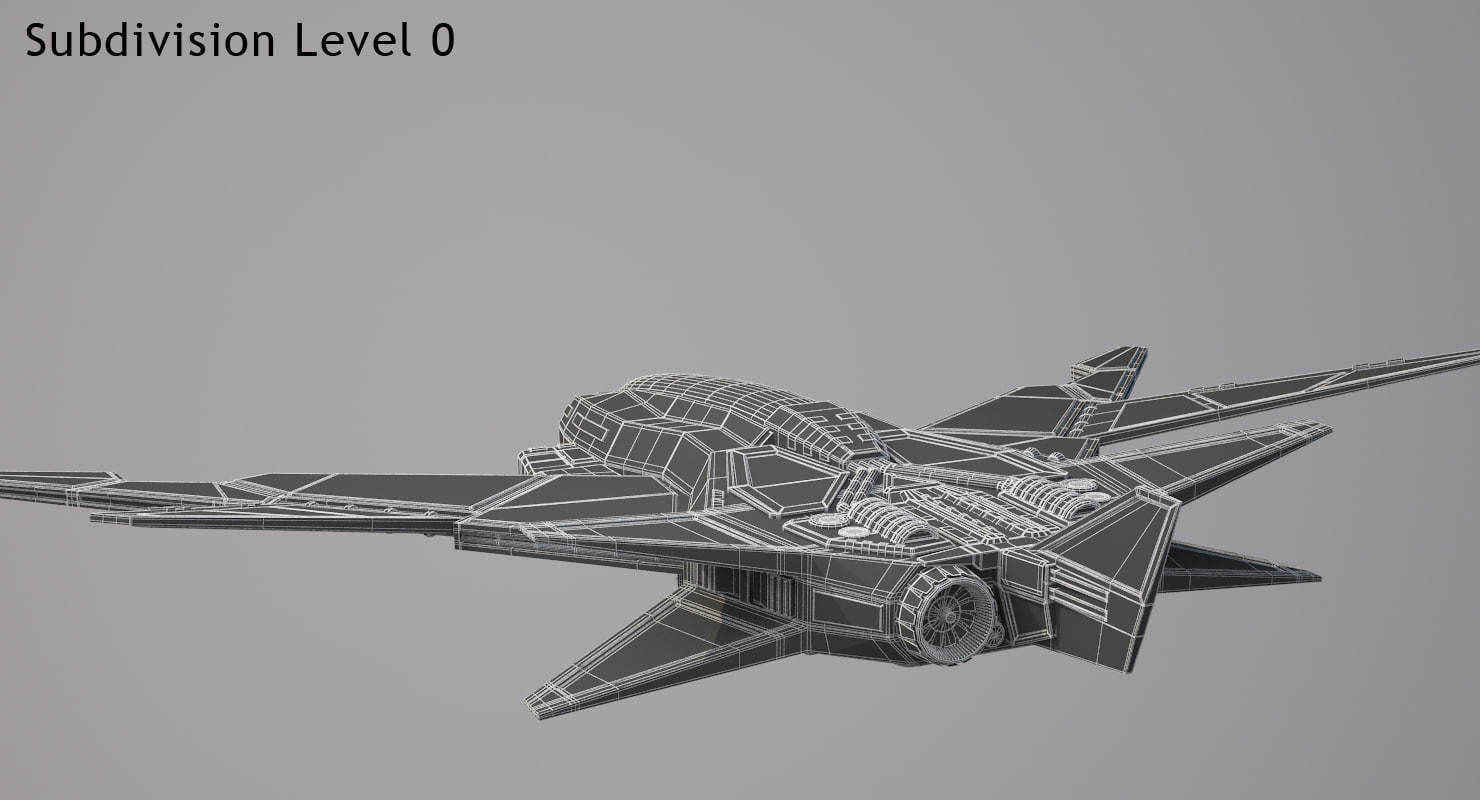 Sci Fi Fighter Jet 3D model_15
