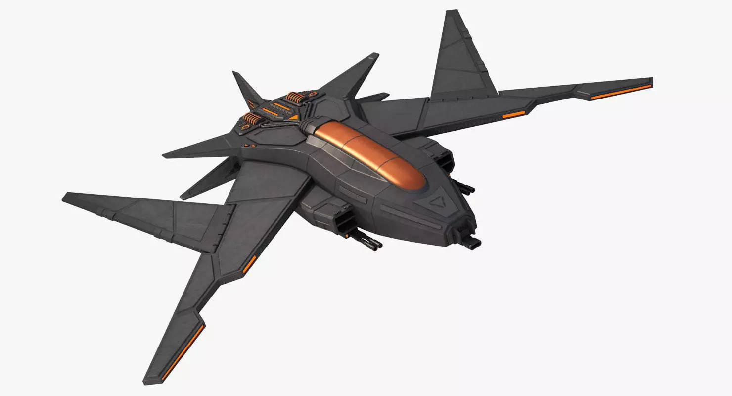 Sci Fi Fighter Jet 3D model_0