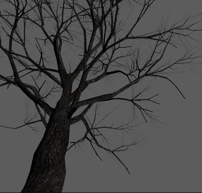 Lowpoly Dead tree Low-poly 3D model_8