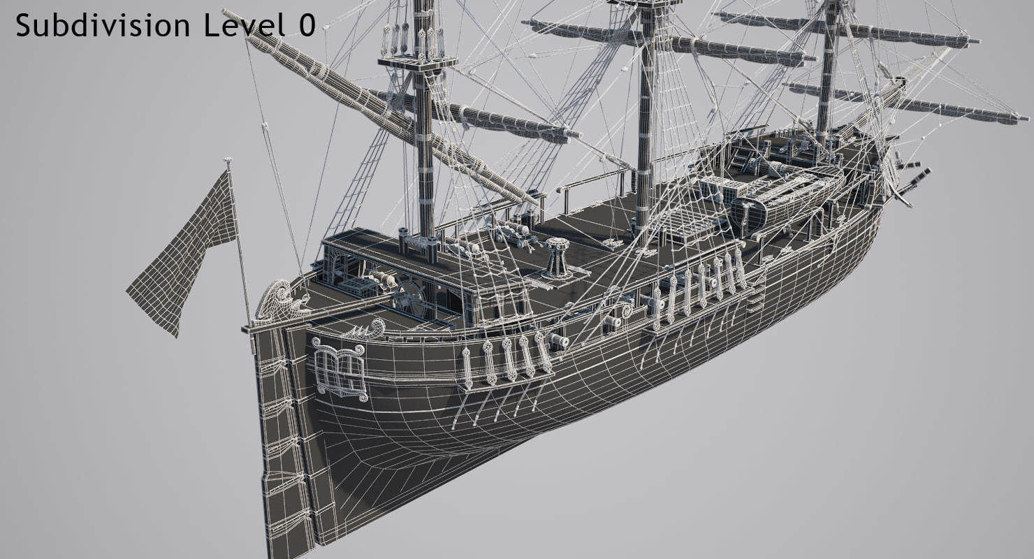 Dutch Galiot 3D model_31