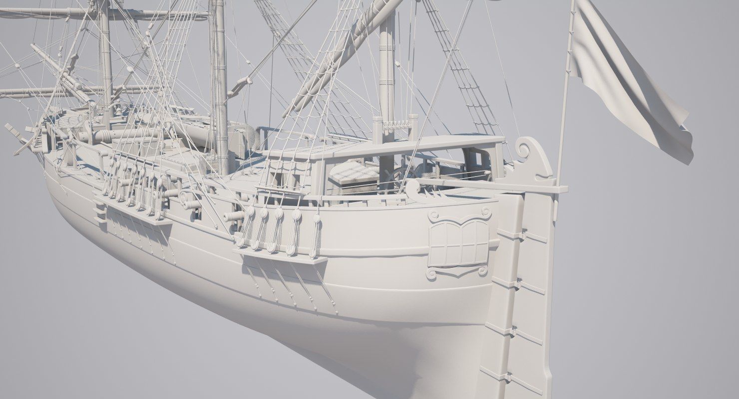 Dutch Galiot 3D model_21