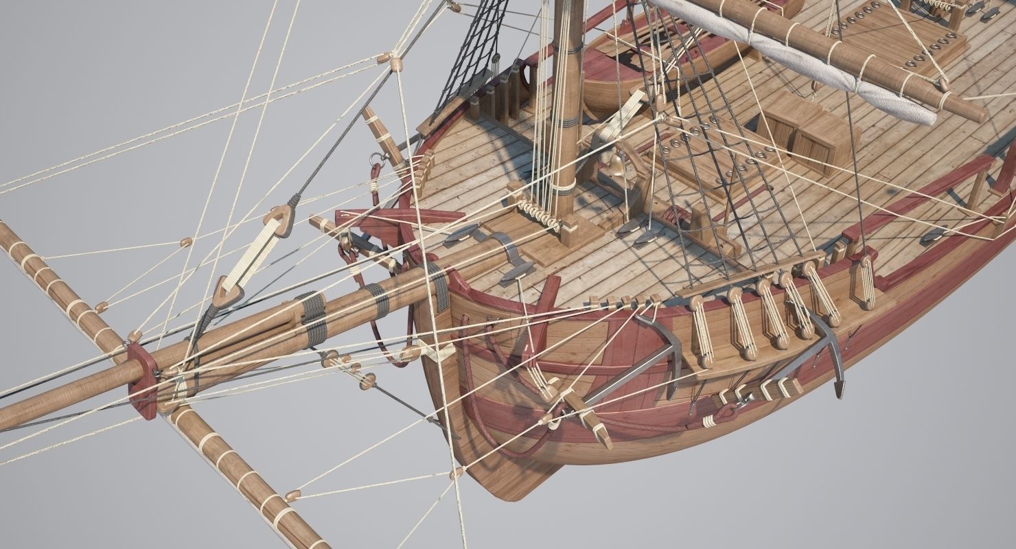 Dutch Galiot 3D model_16