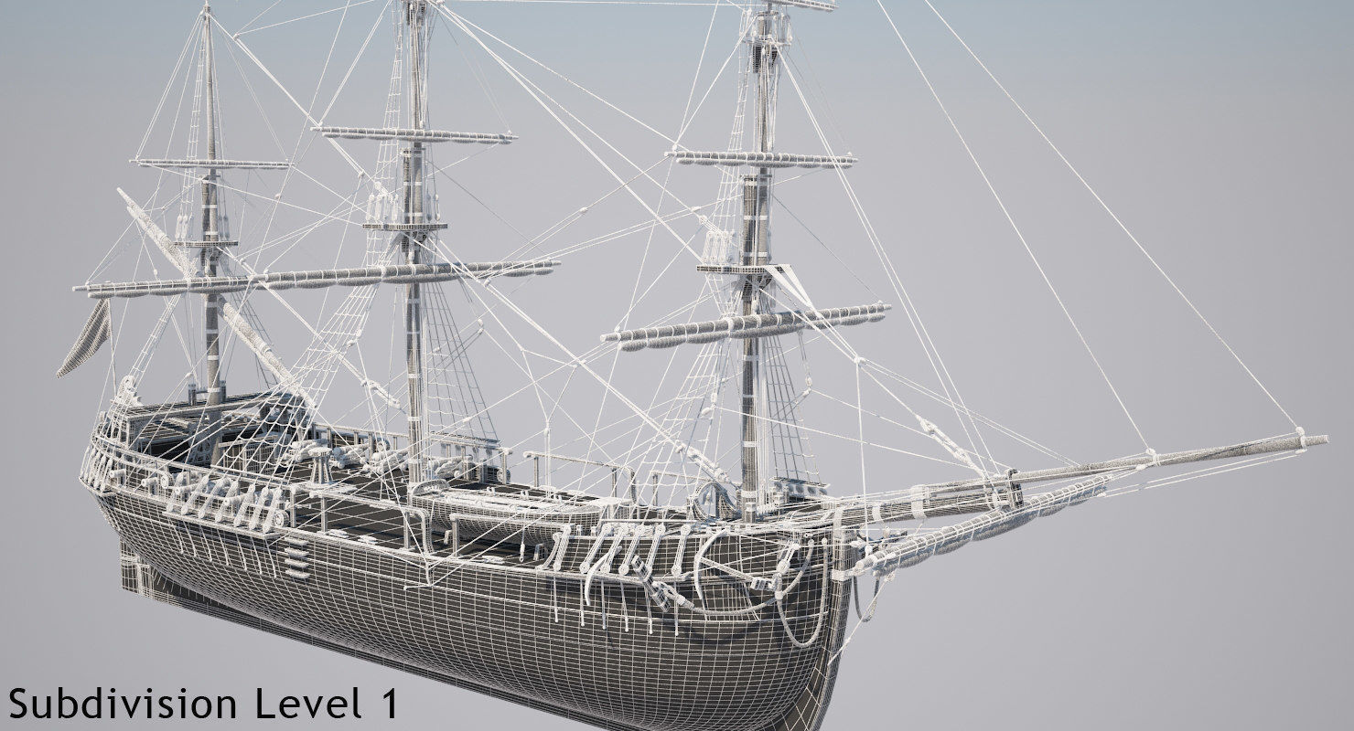 Dutch Galiot 3D model_26